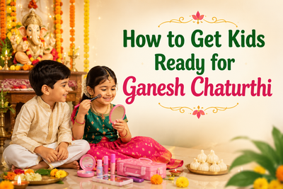 Kids dressing up for ganesh chaturthi