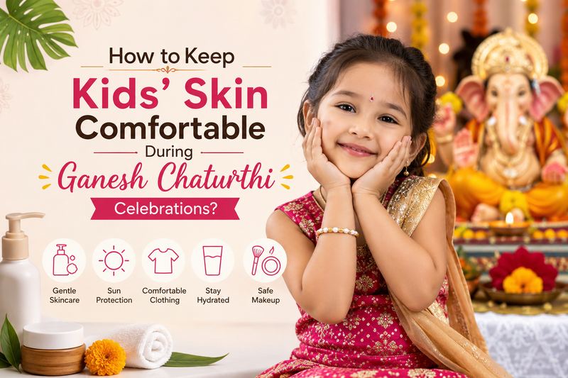 little girl dressed for ganesh chaturthi