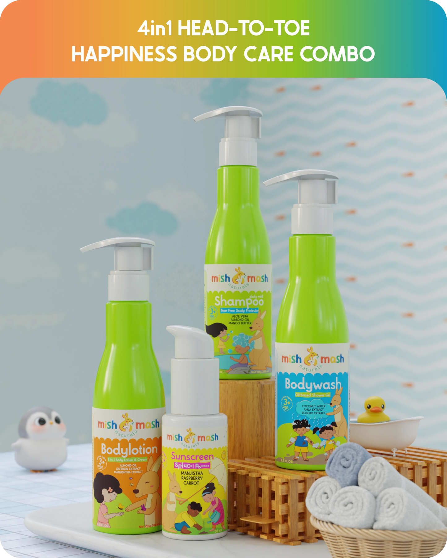 4 in 1 HEAD-TO-TOE Happiness Body Care Combo