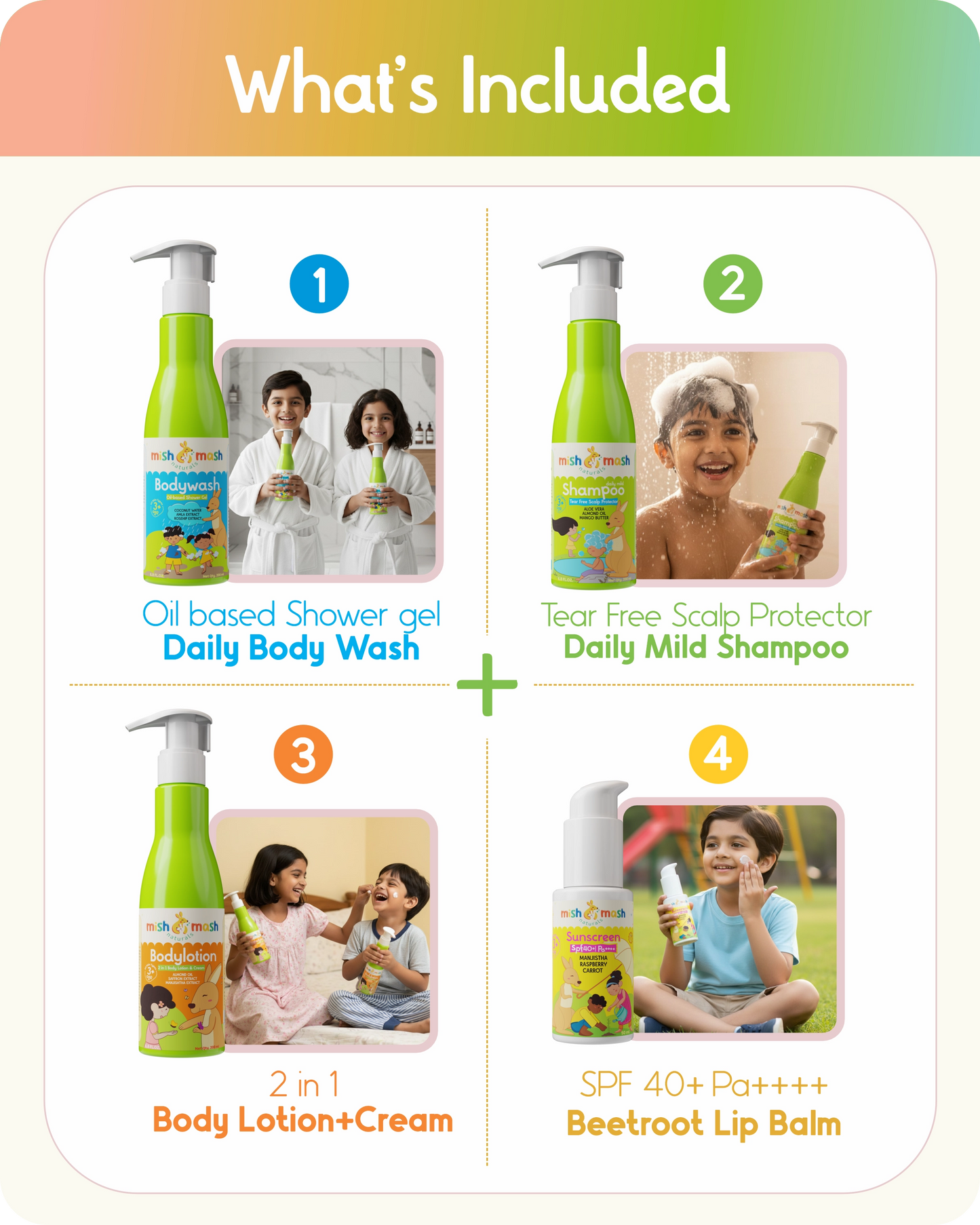 4 in 1 HEAD-TO-TOE Happiness Body Care Combo