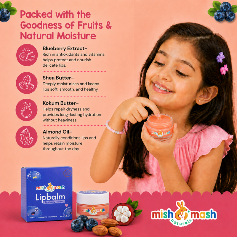 Mishmash Naturals Daily Use Blueberry Lip Balm