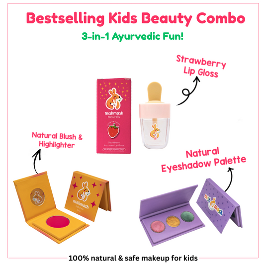 Ayurvedic Kids Makeup Kit – Blush, Lip Gloss & Eyeshadow (46% Off!)