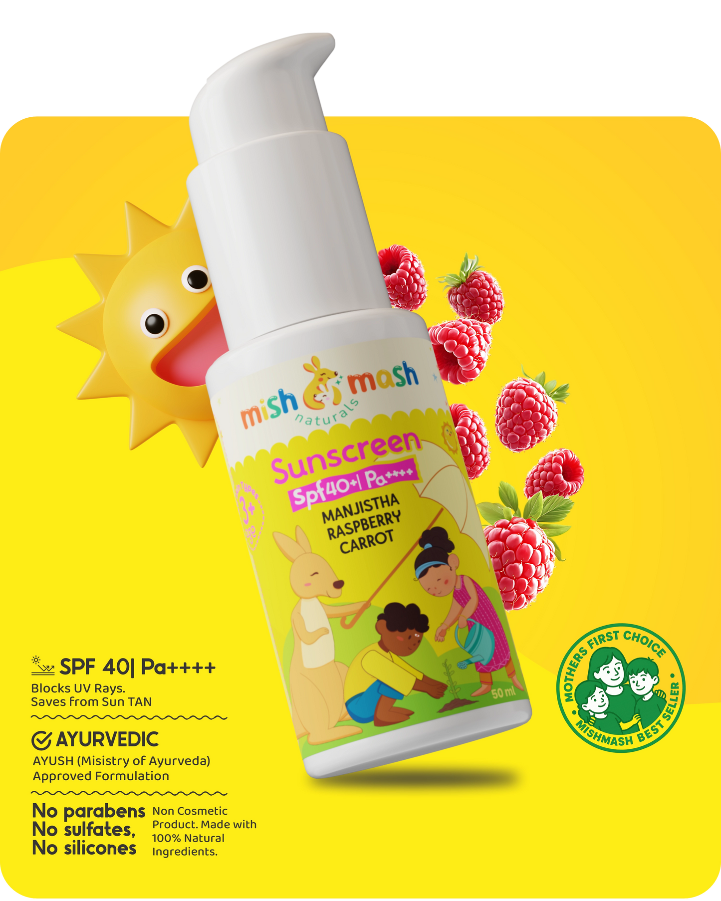 Mishmash Natural Sunscreen SPF 40+ (PA++++)