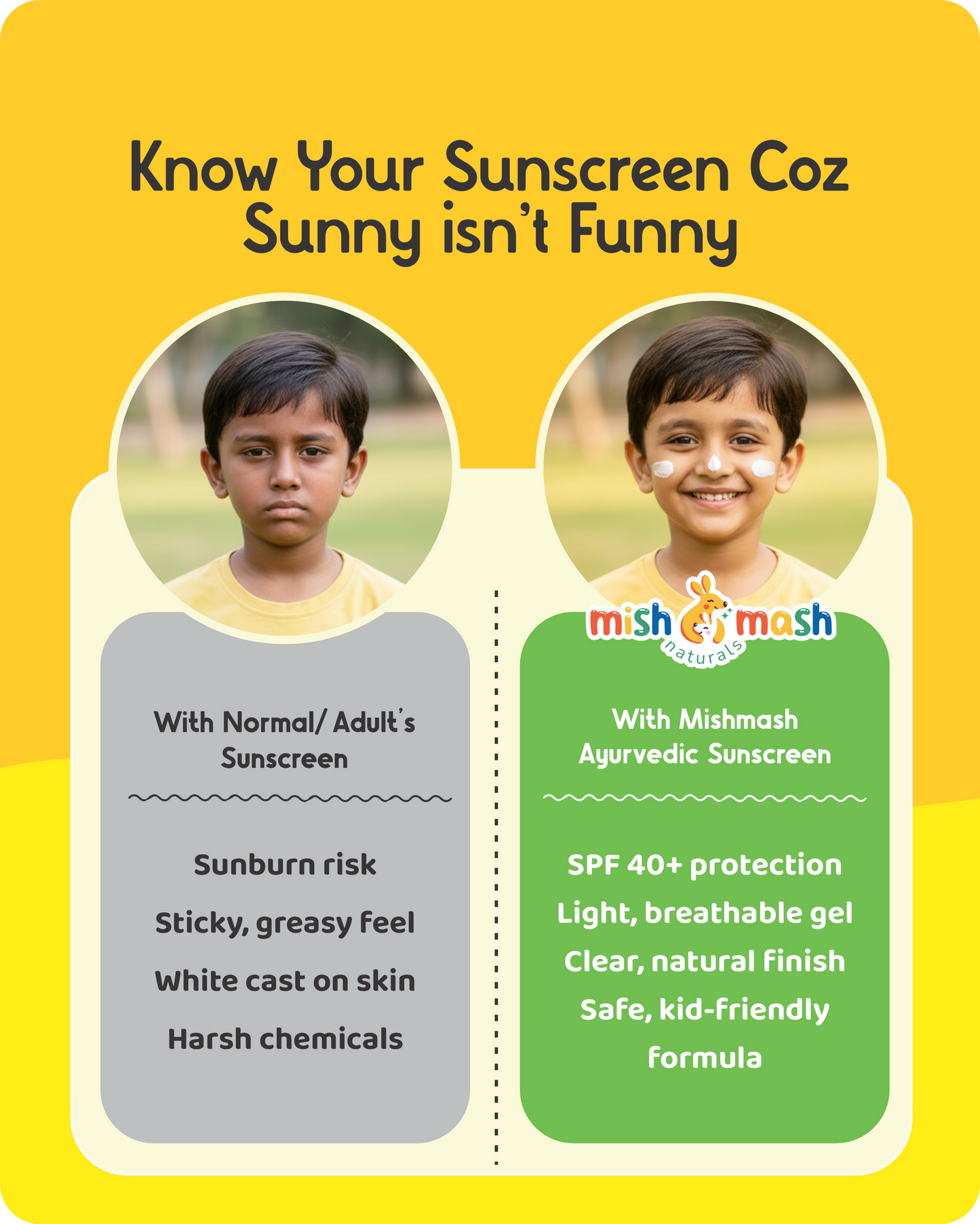 Mishmash Natural Sunscreen SPF 40+ (PA++++)