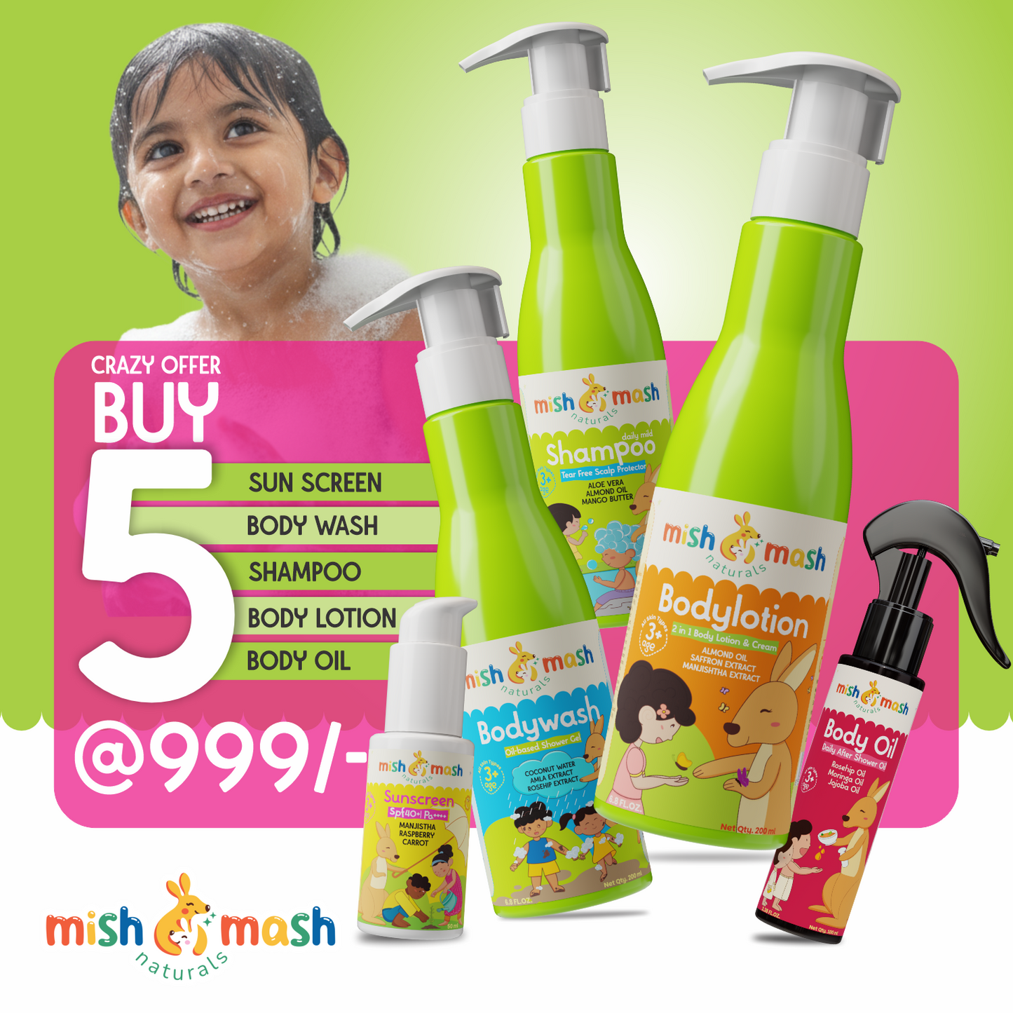 Special Offer Applied: All-in-1 Kid’s Deep Moisture Combo @999