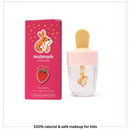 Ayurvedic Kids Face care Combo - Blush, Lip Balm, Lip Gloss & 3 Eye Shadow (45% off) with Personalized Pouch